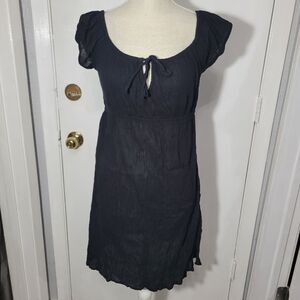 O rageous black cotton swim cover up